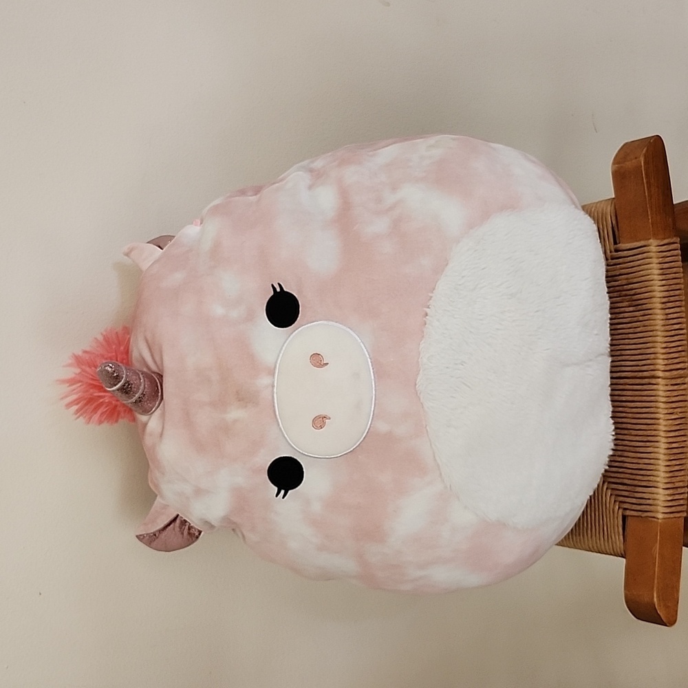 Squishmallows Fedora pink caticorn tye dye fuzzy belly large 18 inch